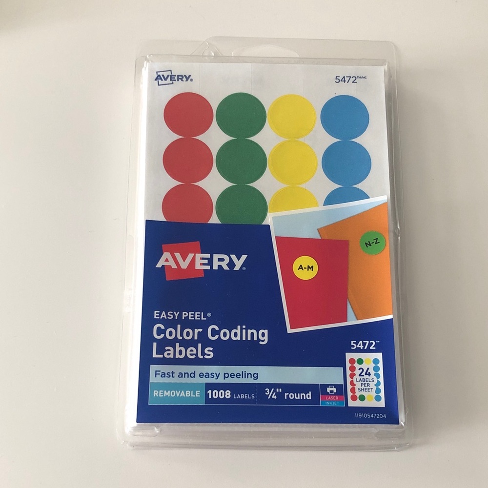 🛍️ Avery Vibrant Easy Peel Labels